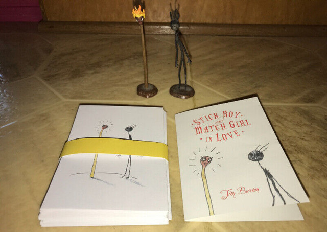 Tim Burton - Stick Boy And Match Girl In Love Note Card Figures in Arts & Collectibles in St. Catharines - Image 3