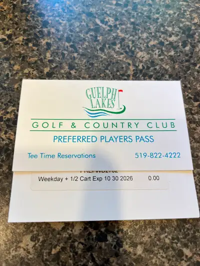 7 x Guelph Lakes Golf Passes, View more