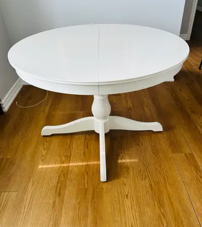Extendable round dining table, View more