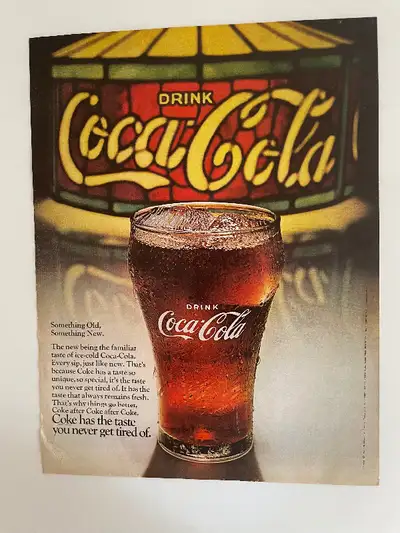 COCA-COLA NEWSPRINT AD from sixties, View more