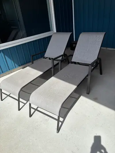 2 sun loungers, View more