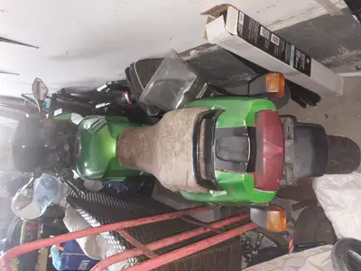 Used kawasaki 500, never let me down, always starts right up, older bike with its dings here and the...