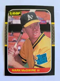 Mark McGwire 1987 Leaf Rookie Baseball Card MINT High Grade