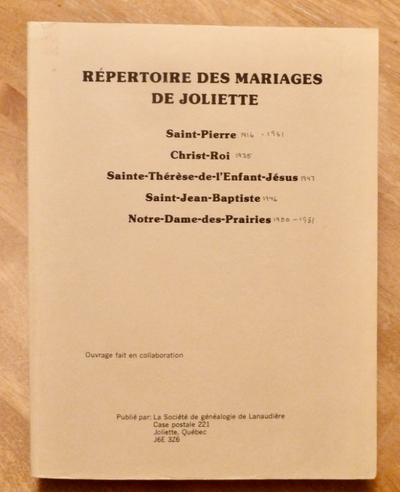 Répertoire des mariages de Joliette, View more