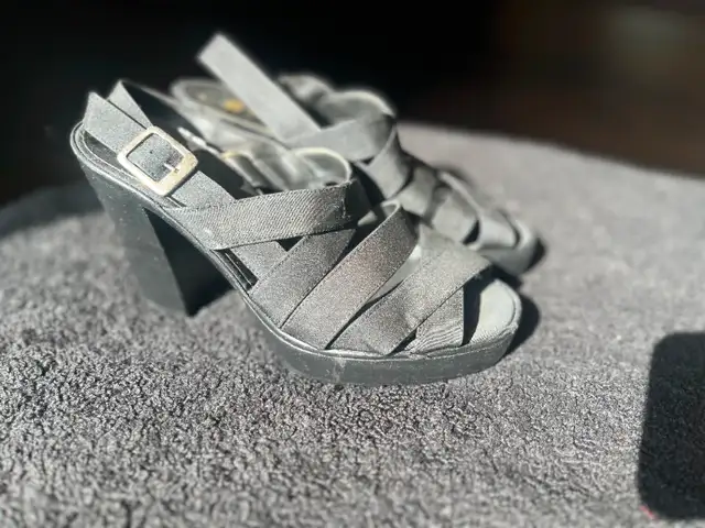 Shoes - Black Strappy Sandals with heel by Perugini63738330810753120