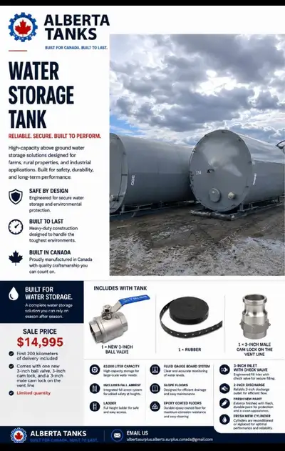 Water Tanks -63,000L - New Paint, View more