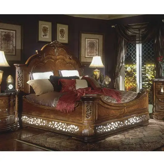 REDUCED Micheal Amini King Bedroom Suite in Beds & Mattresses in Campbell River - Image 2