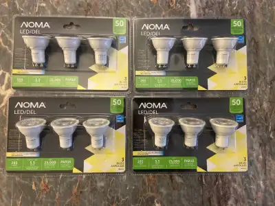 I am selling 4 packs of NOMA PAR16 GU10 Base Dimmable LED Flood Light Bulbs, 385 Lumens, Assorted Co...