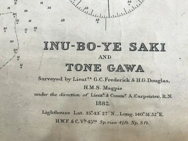 * Japan, Japan Islands, Nipon, 1884, heavy linen map, vintage in Arts & Collectibles in City of Toronto - Image 5