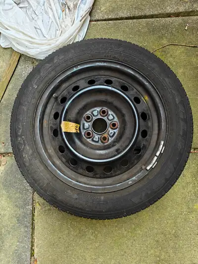 Selling a set of four 16-inch black steel rims originally from a Toyota Matrix Rim Size: 16" x 6.5"...