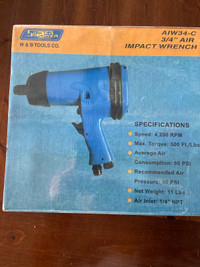 3/4” air impact wrench 
