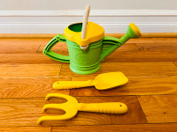 Green Toys Watering Can with Rake and Shovel Set Toy