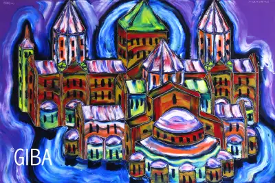 Abbaye 36 x 24 – Peinture à l’huile pas Giba, View more