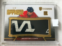 Leaf Stickwork: Brian Bellows Game Used Stick Gold /8p