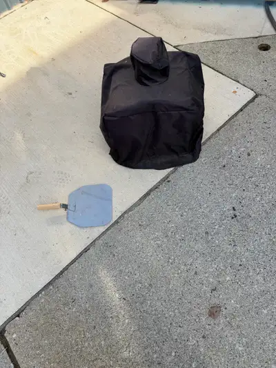 Charcoal pizza oven Comes with cover and stone Open to offers