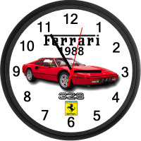 1988 Ferrari 328 GTS (Red) Custom Wall Clock - Brand New
