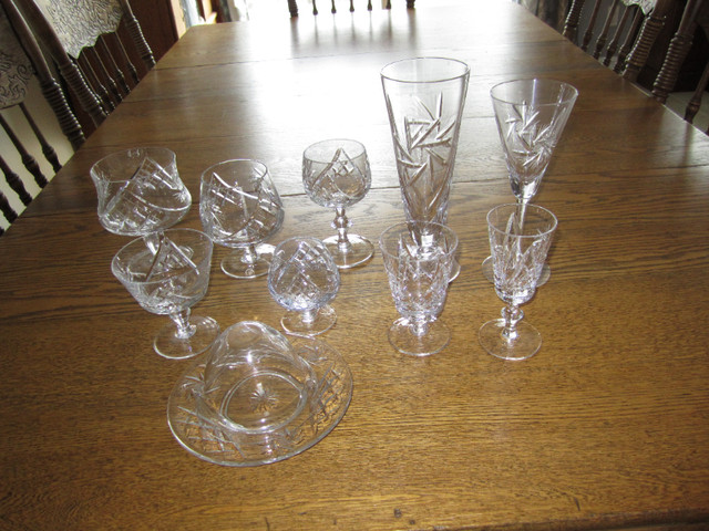 Verres brillants Pinwheel en crystallin dans Vaisselle et articles de cuisine  à Sherbrooke