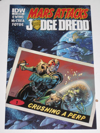 IDW Mars Attacks Judge Dredd#1 Variant cover! comic book