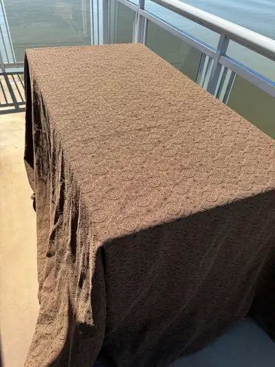 Queen Size Duvet Cover Brown Brocade, View more