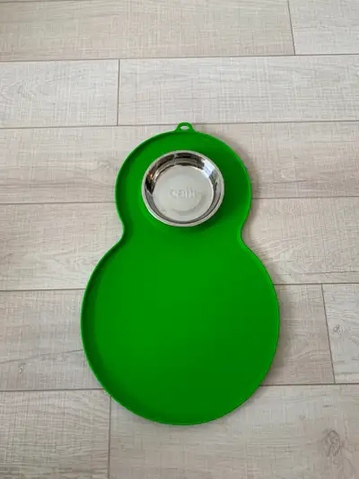 Catit Soft Silicone Placemat with Stainless Steel Dish, View more