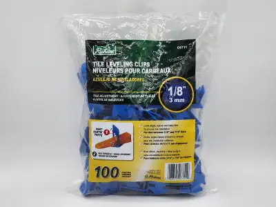 Tile leveling clips 100pcs 1/8" part 1 #05711/niveleurs carreaux, View more