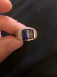 Shaphire and silver men’s ring 