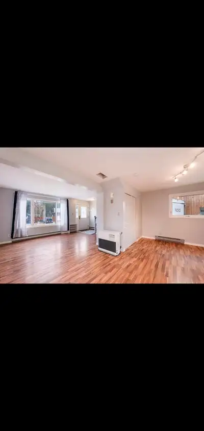 2 bedroom 2 bathroom bi-level duplex house located in Riverdale. Fenced backyard, with shed. Close t...