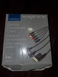 Insignia 7ft Gaming Component Cable for Xbox 360, PS2, PS3, Wii