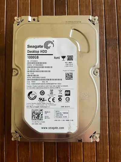 Seagate 1TB 7200RPM SATA Desktop Hard Drive, View more