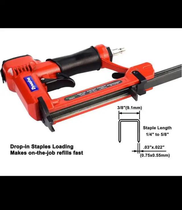 Dynastus Pneumatic Upholstery Staple Gun, 22 Gauge 3/8" Wide Cro in Power Tools in Hamilton - Image 6