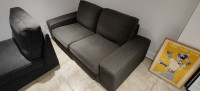 Sofa + méridienne Ikea Kivik Hillared Anthracite