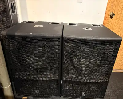 2 Yorkville Elite ES18P Powered Subwoofers, View more