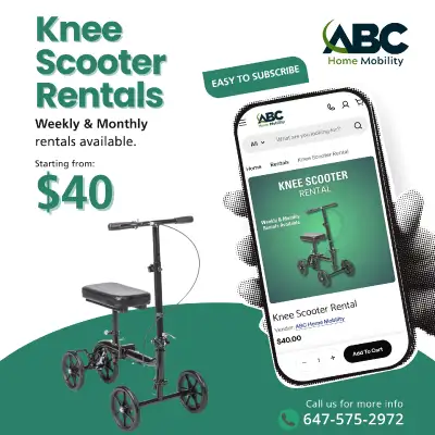 Knee Scooter Rentals - Weekly & Monthly (GTA Delivery Available), View more