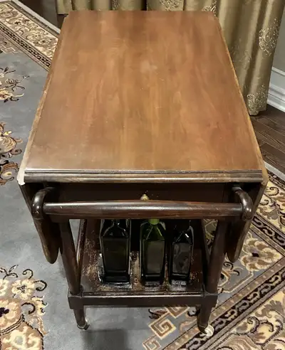 Solid wood vintage tea wagon, View more