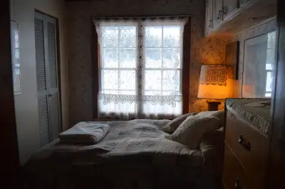 Queen size wood frame bed, View more