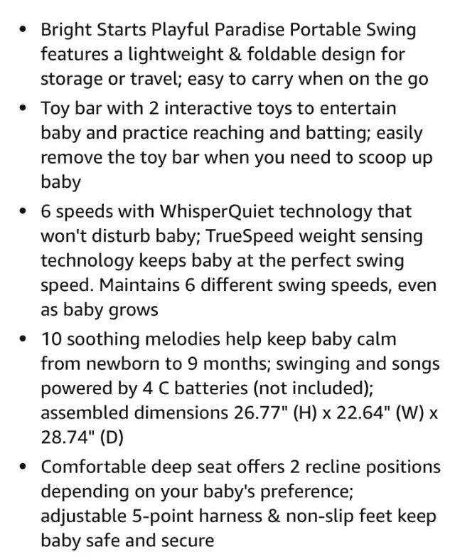 Portable baby swing in Playpens, Swings & Saucers in Mission - Image 6
