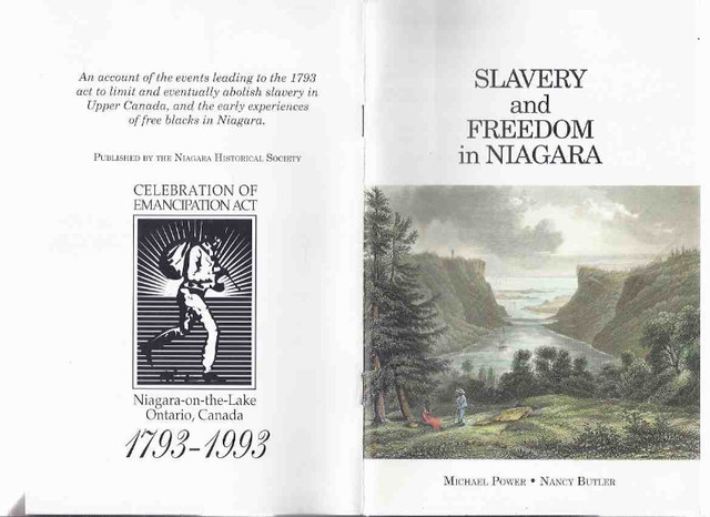 Slavery and Freedom in Niagara Signed Copy local Ontario History in Non-fiction in Oakville / Halton Region