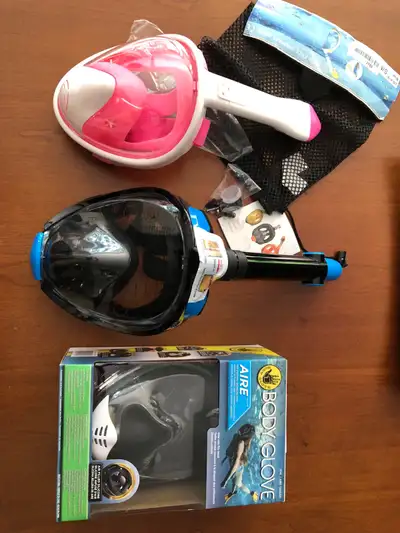 Full face snorkel dive masks (new), View more