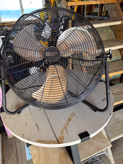 Heavy duty electric fan. Only used once or twice. Very powerful.