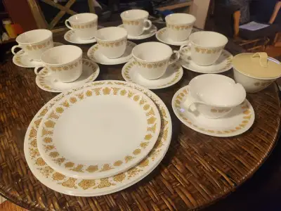 Vintage Corelle by Corning - Butterfly Gold Tea Sets and Plates, View more