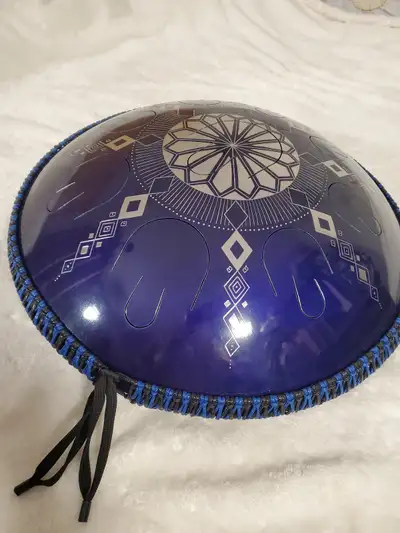 Ukranian Guda 19.7" dia. hand drum, steel tongue percussion drum, View more