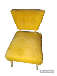 Vintage retro yellow chair