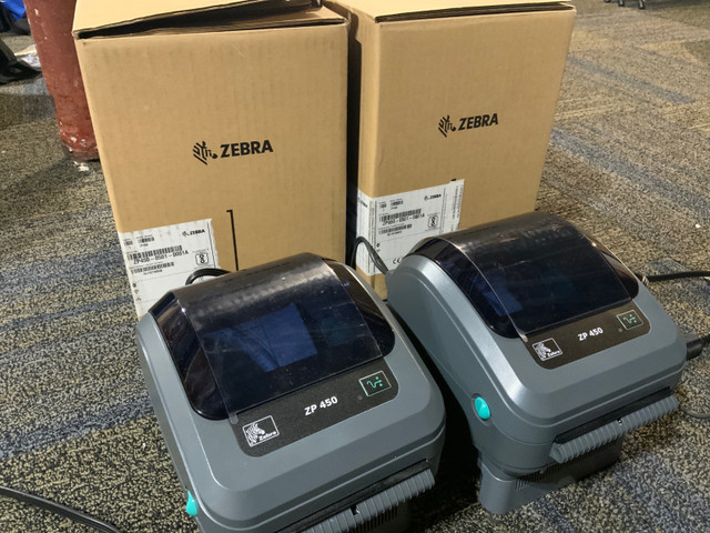 2 - Zebra ZP-450 DIRECT THERMAL PRINTERS (USB, ETHERNET & MORE) in Printers, Scanners & Fax in Oshawa / Durham Region - Image 3