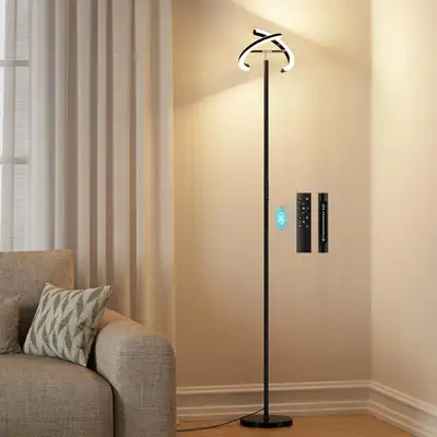Torchiere Floor Lamp 40W LED Touch Remote 70in Stepless Dimmable, View more