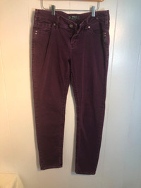 Womens Purple Suki Skinny SILVER Jeans. Size 34/30Rare find