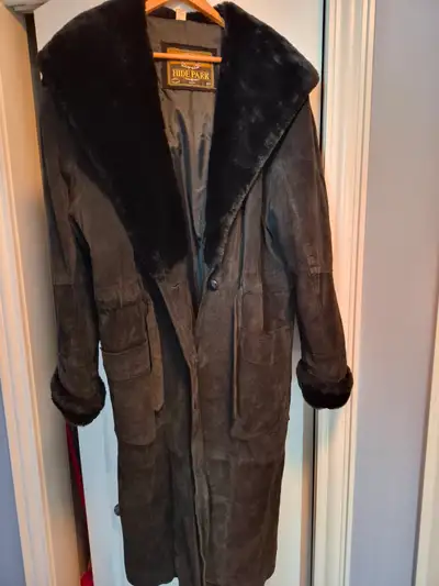Winter jacket (long) Suede with hood - Large, View more