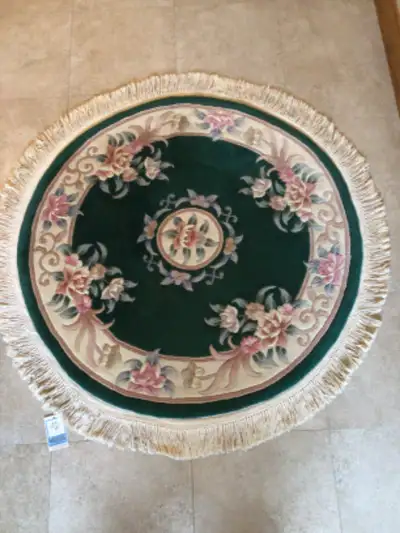 ROUND ORIENTAL WOOL CARPET, View more