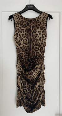  Dolce & Gabbana Dress Robe Leopard