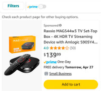 Raxxio MAG544w3 TV Set-Top Box - 4K HDR TV Streaming Device