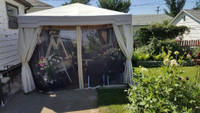 Replacement sun shelter canopy with mosquito netting 